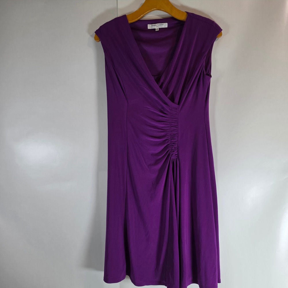Evan Picone Purple Midi Dress
